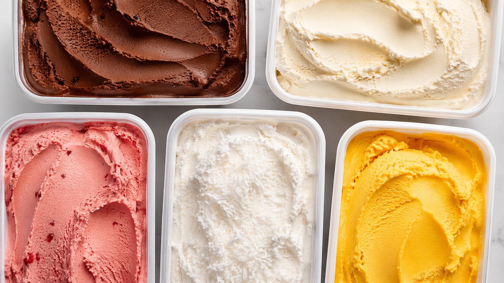 Variedad de cubetas de helado INDALA